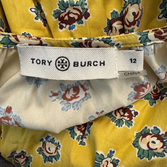 Tory Burch Ruffle Top Dress Yellow - Picture 8 of 9